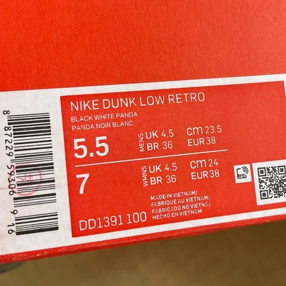 Nike Dunk Low Retro Black White Panda - Picture 7 of 7